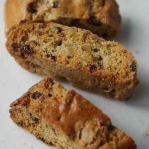 Chocolate Chip Pistacchio Biscotti